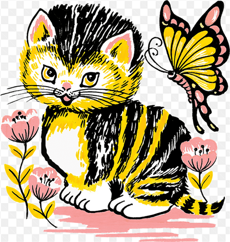 Chia sẻ mẫu vẽ tuyệt đẹp về chú mèo con sử dụng trong thiết kế đồ họa