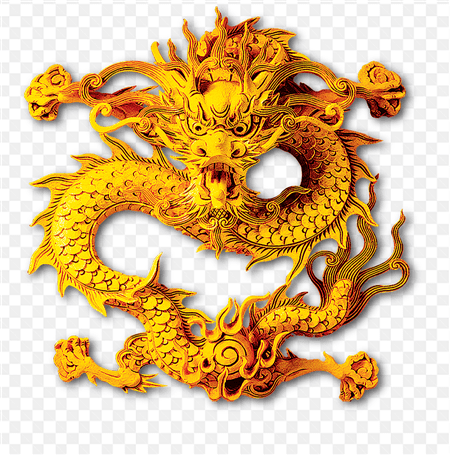 Hình ảnh 3D đẹp về con rồng vàng biểu tượng của sức mạnh