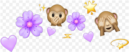 Hiệu ứng hoa và mặt chú khỉ dễ thương