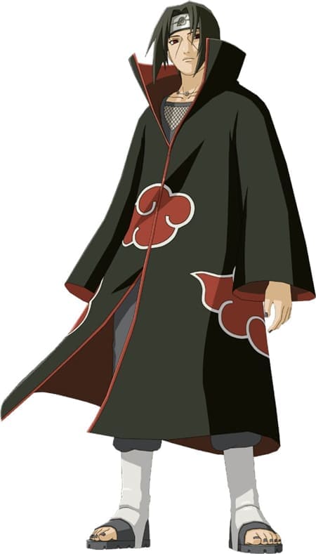 Hình nền điện thoại anime nam với gương mặt lạnh lùng và bộ áo choàng đen