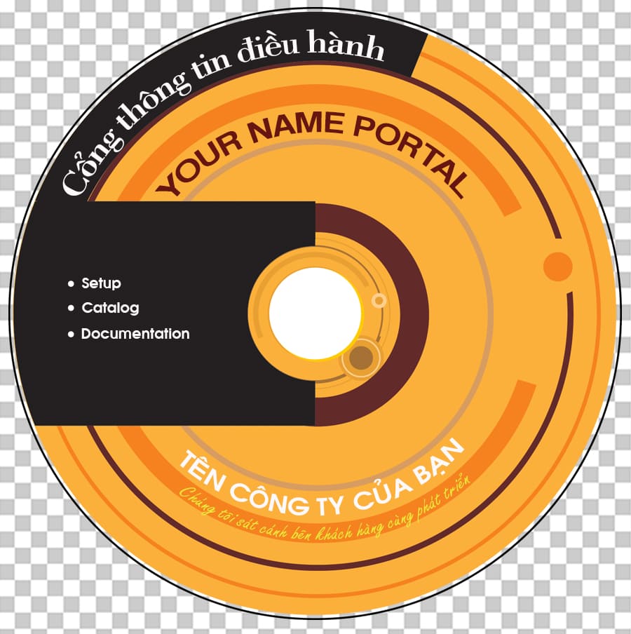 Mẫu thiết kế nhãn đĩa CD cổng điều hành thông tin điện tử