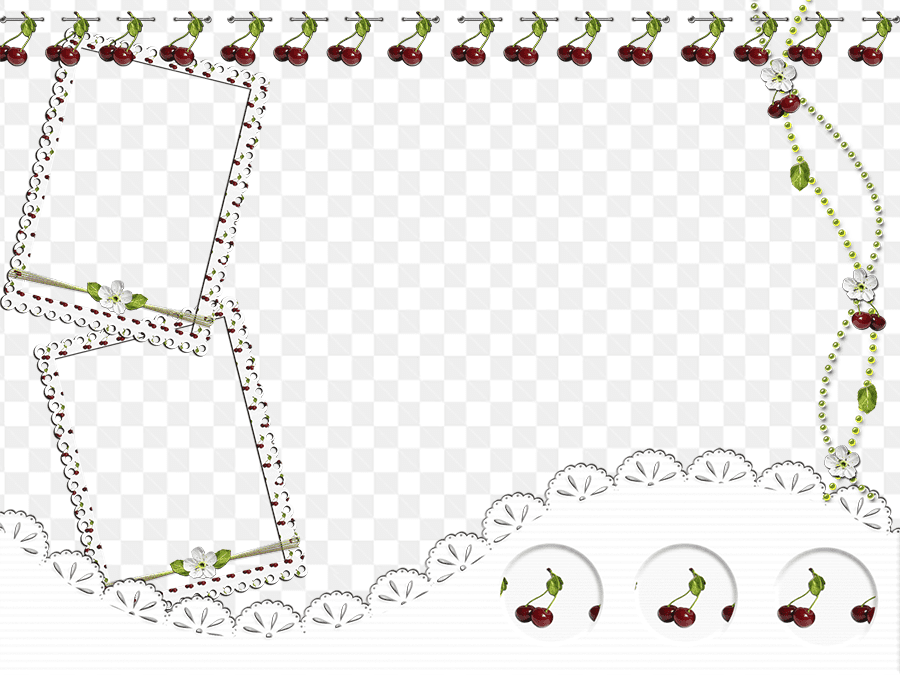 Mẫu thiết kế khung ảnh kết hợp đẹp giữa mảnh rèm và những quả Cherry