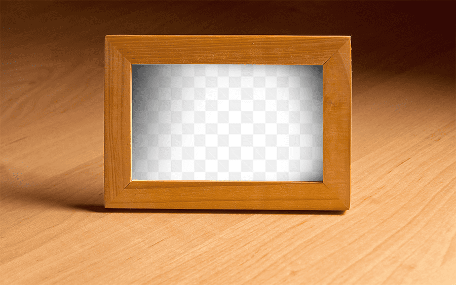 Khung ảnh gỗ để bàn làm hình nền trong thiết kế đồ họa máy tính
