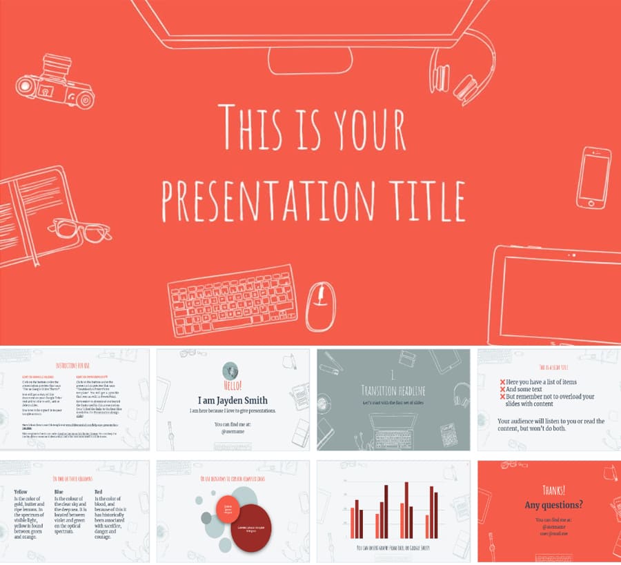 Mẫu Slide powerpoint phù hợp trong lĩnh vực: Truyền thông, marketing, sáng tạo và truyền thông (40 trang)