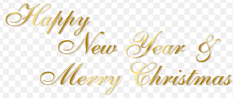 Dòng chữ vàng chúc mừng giáng sinh và đón chào năm mới