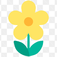 Hình ảnh mẫu bông hoa vẽ màu vàng rực rỡ