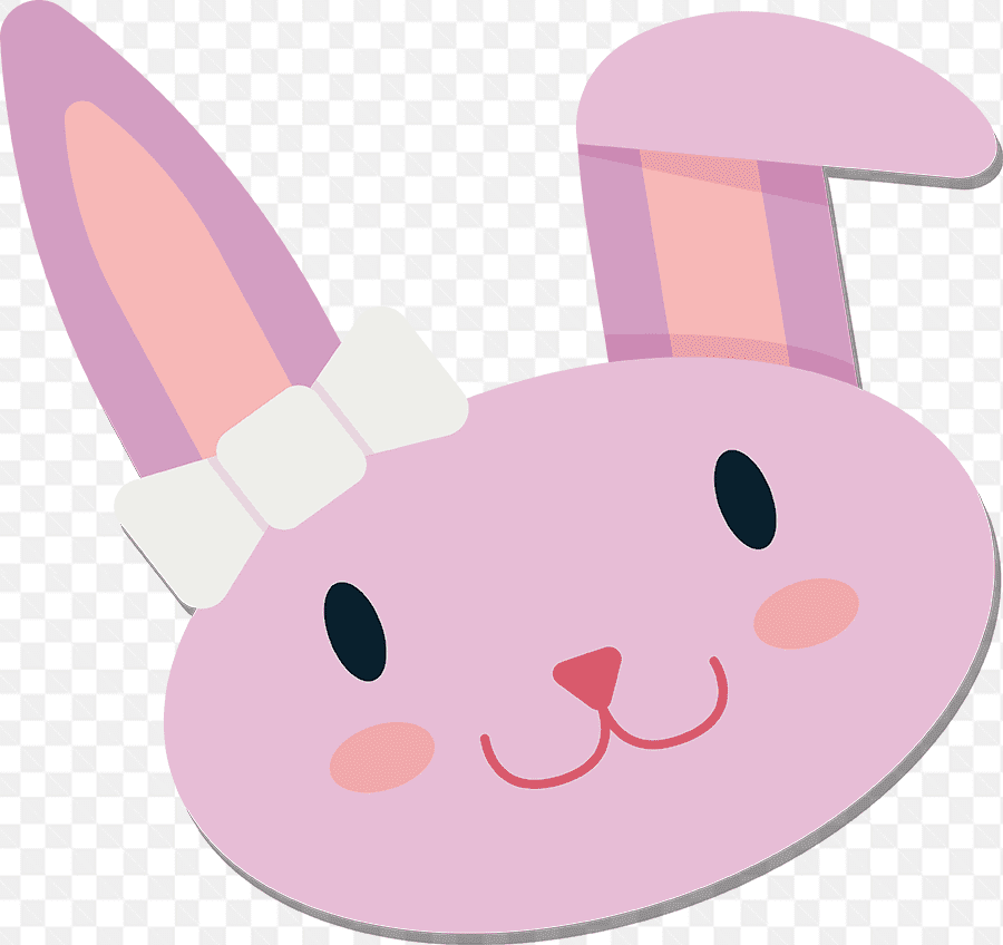 Hình ảnh mẫu icon gương mặt chú thỏ hồng dễ thương