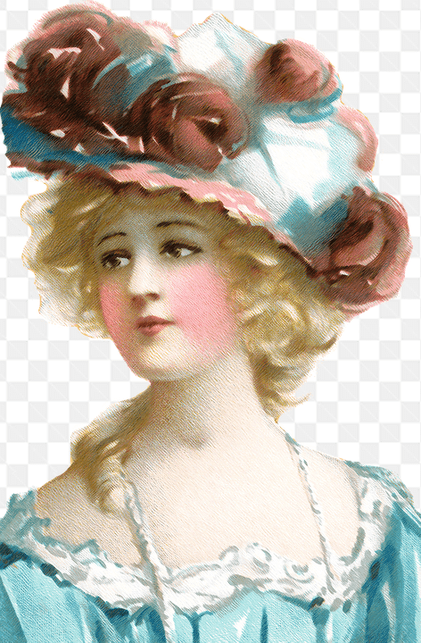 Hình ảnh mẫu thiếu nữ với chiếc mũ quý tộc