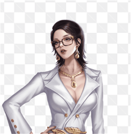 Hình ảnh avatar nữ với cặp kính và trang phục hiện đại