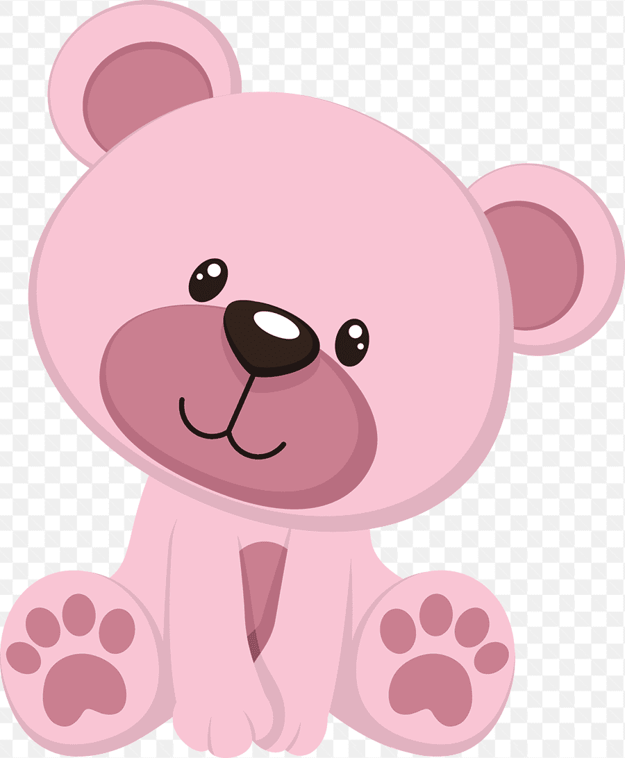 Hình ảnh chú gấu màu hồng với gương mặt nhớ nhung
