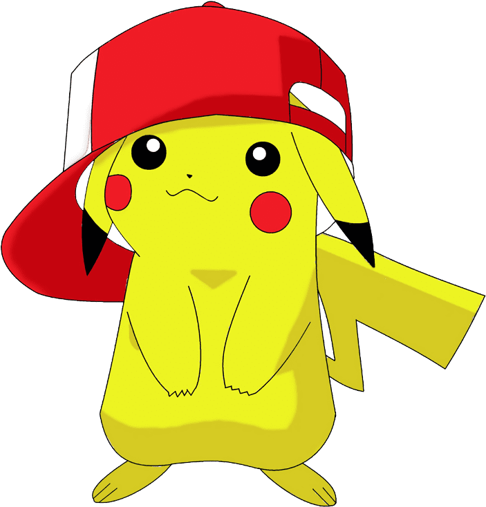 Hình ảnh chú pikachu với chiếc mũ đỏ cực ngầu