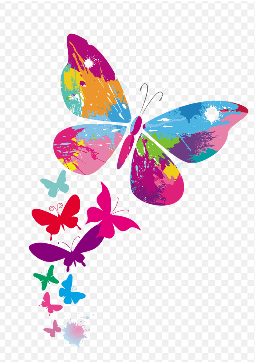 Hiệu ứng ảnh những con bướm sắc màu rực rỡ