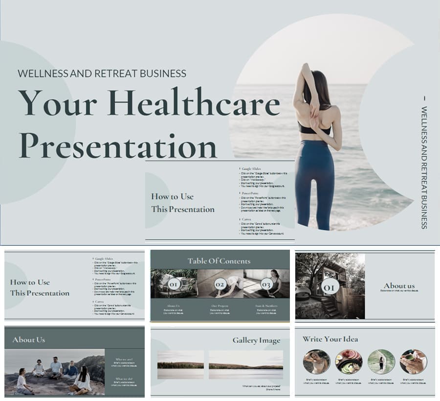 Mẫu Slide powerpoint thiết kế trong lĩnh vực xã hội với tông màu xanh xám