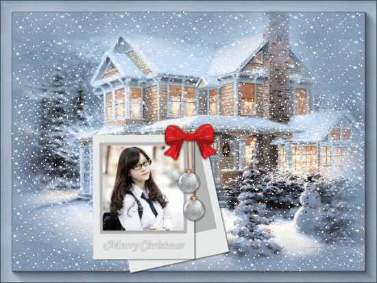 Tạo ảnh động tuyết rơi mùa giáng sinh, tràn ngập trên ngôi nhà thân yêu