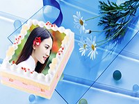 Ghép khung ảnh in hình trên bánh sinh nhật độc đáo