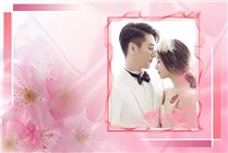 Ghép khung ảnh nền sắc hồng lãng mạn về tình yêu, tạo ảnh đẹp online