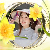 Tạo ảnh đại diện facebook trang trí với hoa vàng rực rỡ, tạo ảnh avatar facebook, hình ảnh online