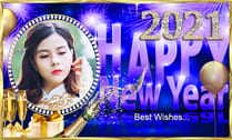 Ghép khung ảnh rượu, pháo hoa chúc mừng năm mới Tân Sửu 2021 an lành, thịnh vượng