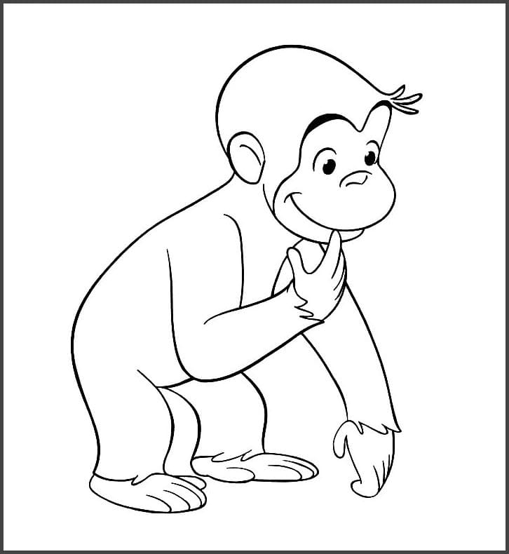 Tranh tô màu con khỉ