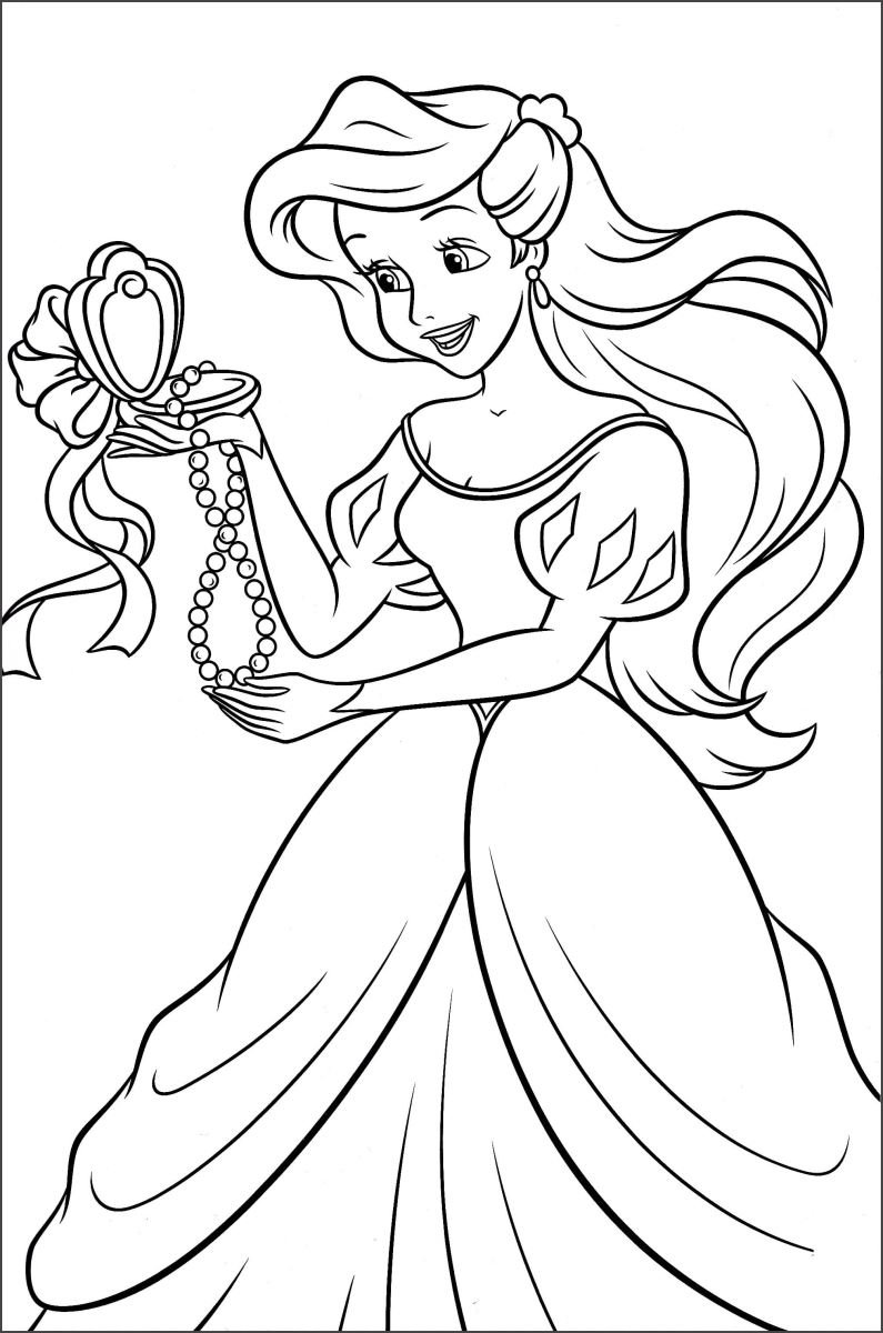 In tranh tô màu công chúa disney xinh đẹp dễ tải dễ in update 2023