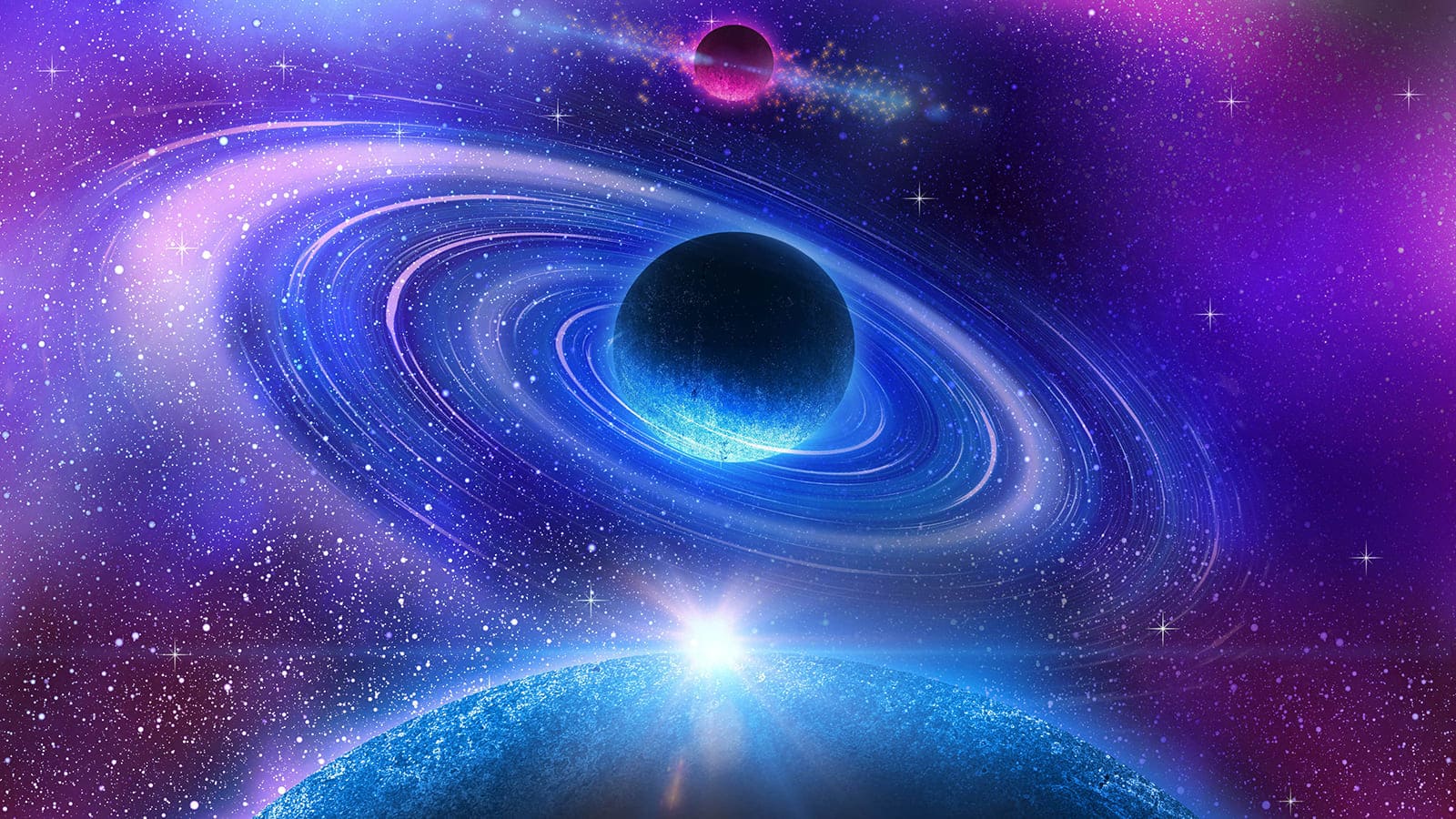 Hình ảnh vũ trụ đẹp cũng hiệu ứng sắc màu nghệ thuật làm hình nền máy tính