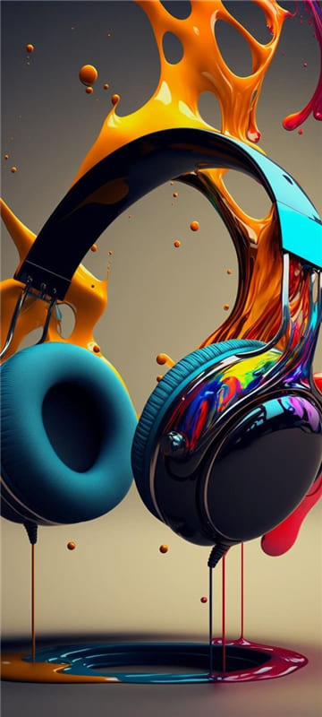 Hình ảnh nghệ thuật tuyệt đẹp về chiếc tai nghe làm hình nền điện thoại