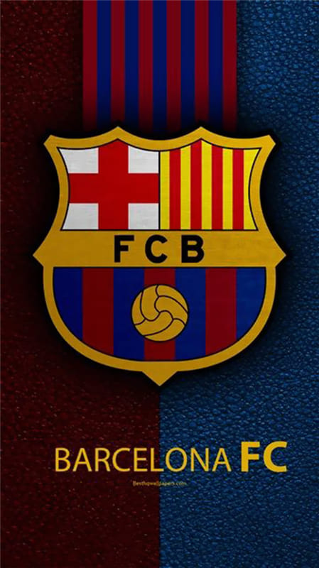 Hình ảnh logo đại diện cho câu lạc bộ bóng đá FC Barcelona làm hình nền điện thoại