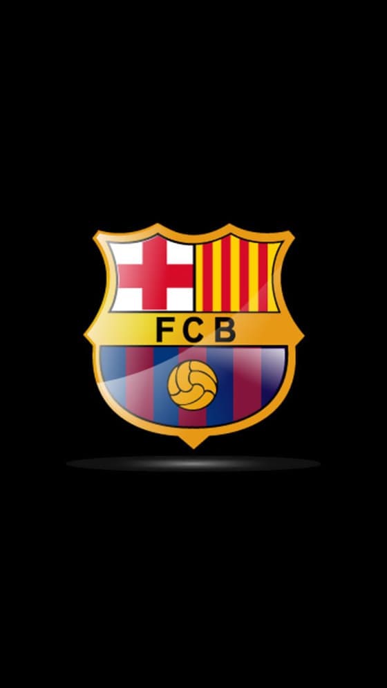 Hình nền điện thoại logo của câu lạc bộ FC Barcelona trên nền đen tuyệt đẹp