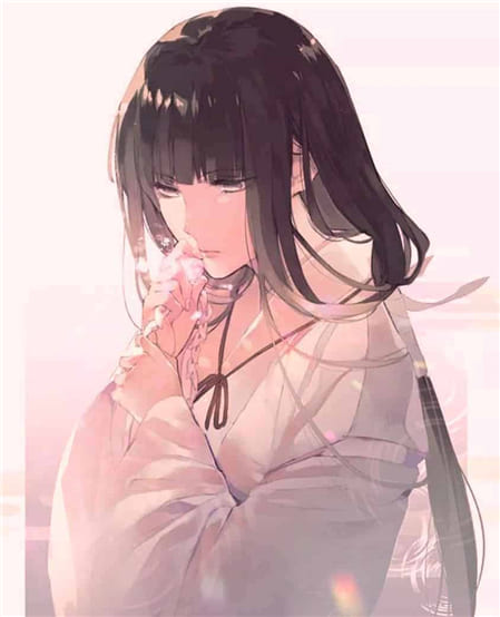 Hình ảnh anime nữ xinh đẹp với chiếc váy hồng mong manh