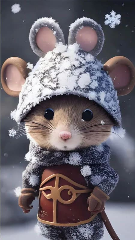 Hình ảnh 3D chú chuột dễ thương với bộ trang phục ngộ nghĩnh