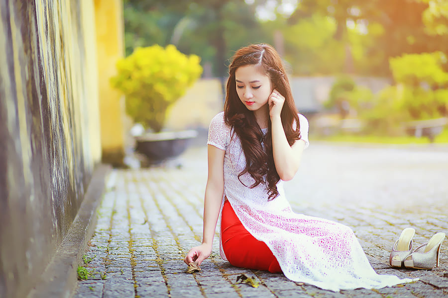 Tổng hợp những cô gái mặc áo dài đẹp nhất Việt Nam 31