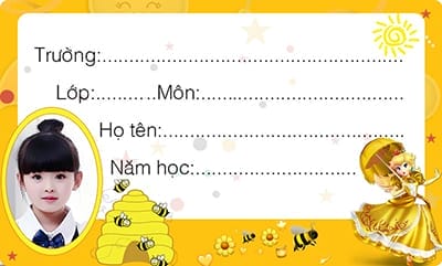 Tạo nhãn vở ảnh đại diện cùng với sticker bướm xinh xắn