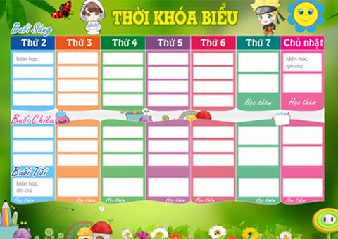 TẠO THỜI THỜI KHÓA BIỂU ONLINE MIỄN PHÍ