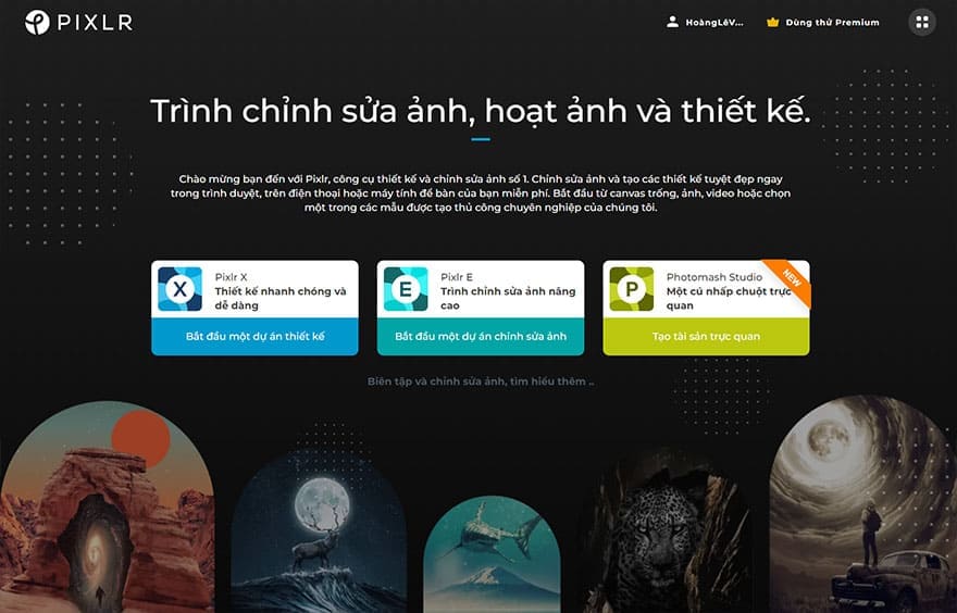 Trang web chỉnh sửa ảnh online miễn phí pixlr