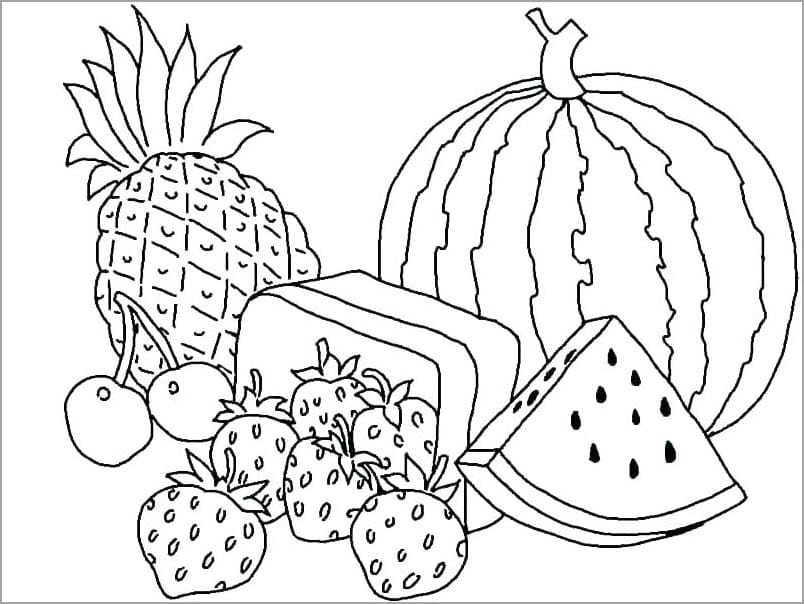 Tải 100+ tranh tô màu trái cây, cây ăn quả giúp bé phát triển tư duy t